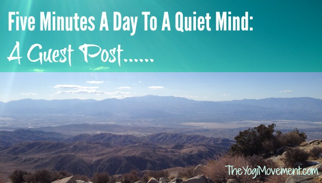 Five Minutes A Day To A Quiet Mind: My First Guest Post!