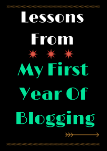 First Year Blogging
