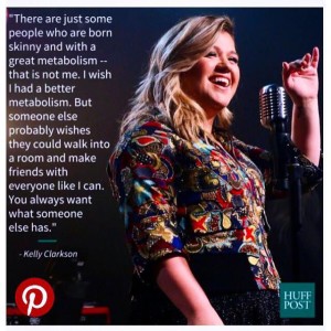 kelly clarkson comparing yourself theyogimovement.com by monica stone