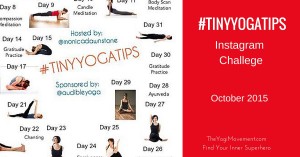 It's October Instagram Challenge for 2015! You get to learn how to do yoga, and self reflection practices. When the challenge is over, you'll be able to start you own practice and do what works for you. Are you in?